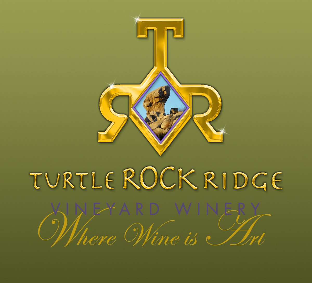 Turtle Rock Ridge Vineyard Winery Logo
